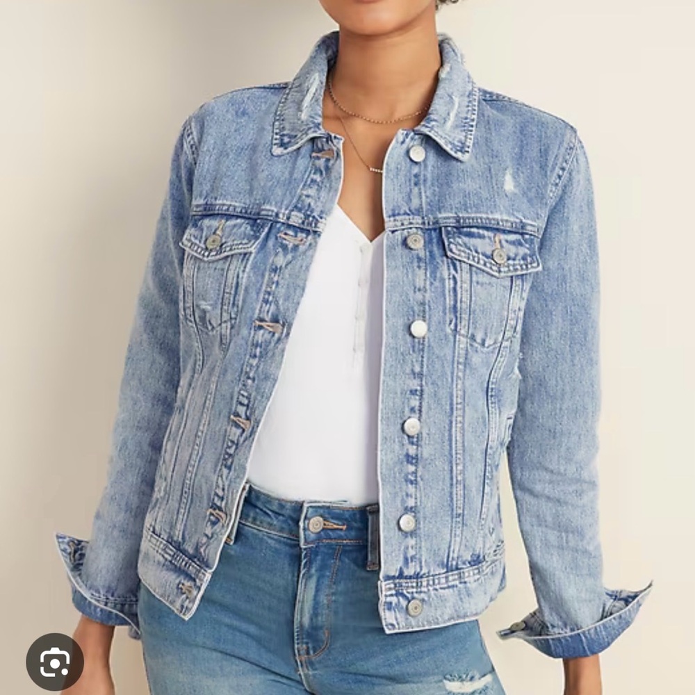 Old Navy Distressed Denim Jacket
